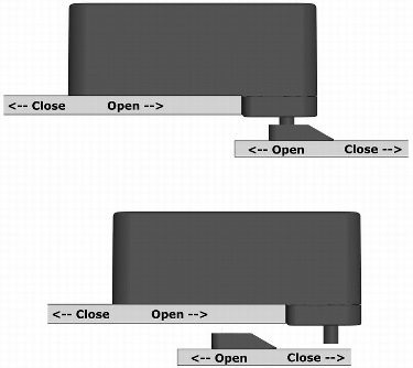 Vitrine avec une serrure é crémaillère