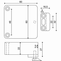 dimenssion serrure de vitrine porte coulissante