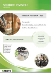Présentation une serrures électoniques ABIOLOCK Présentation des serrures électoniques ABIOLOCK