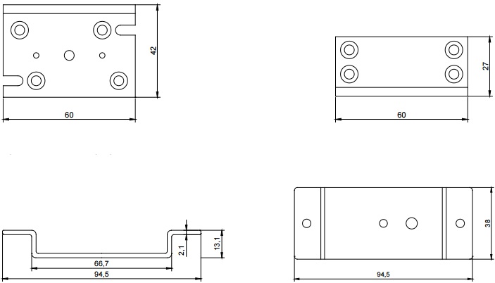 Dimension ventouse pour vitrine, palcard, tiroir et placard