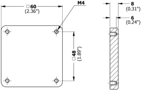 Dimensions kit montage serrure porte métal